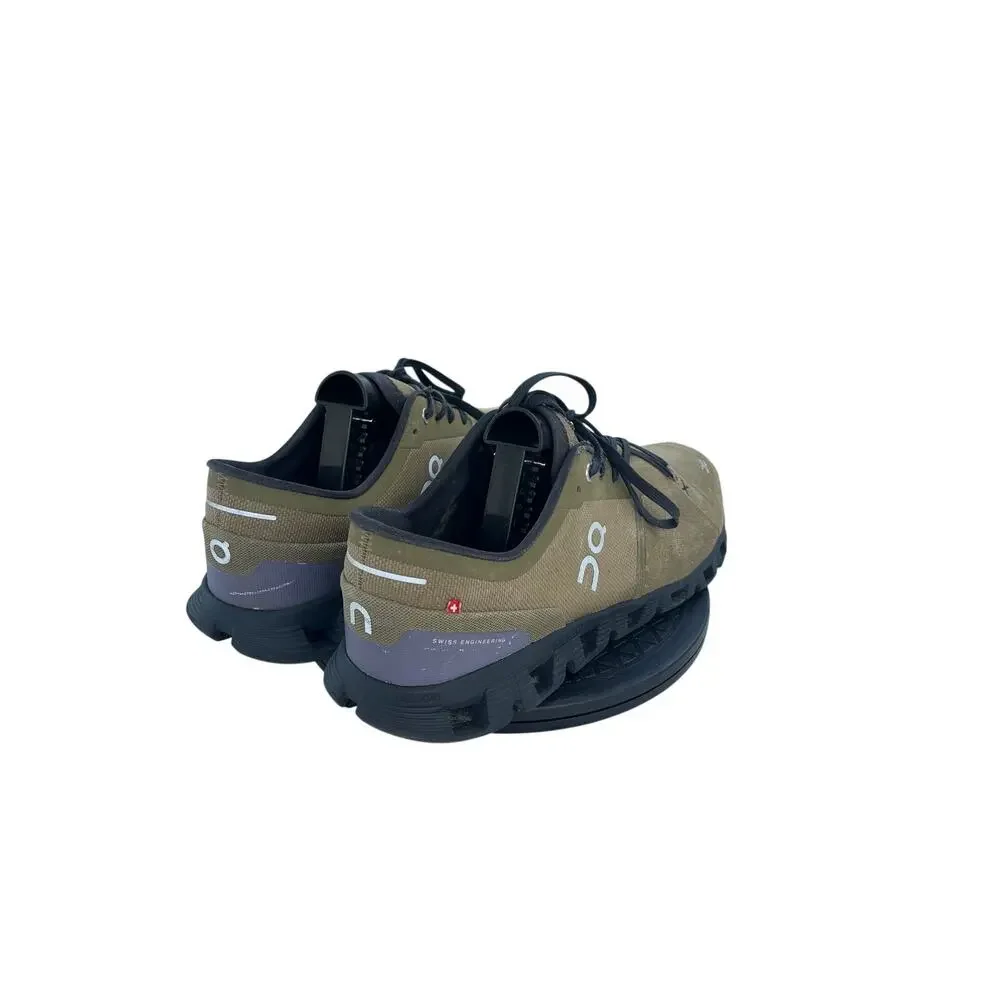 Mens On Cloud X 3 Athletic Running Sneakers Shoes Olive Green Black Size 13 - Picture 4 of 6